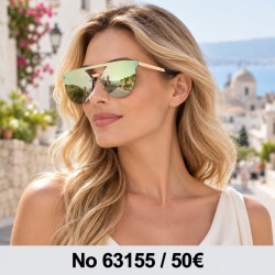Γυαλιά ηλίου 63155 Πράσινος Καθρέφτης Polarized — φορεμένα από μοντέλο, λήψη 1